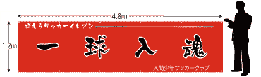 横断幕サイズ1200×4800